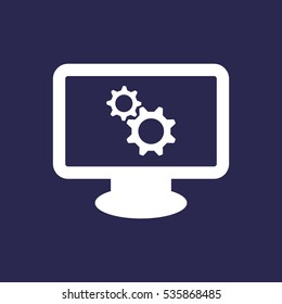 gear Icon, flat design style