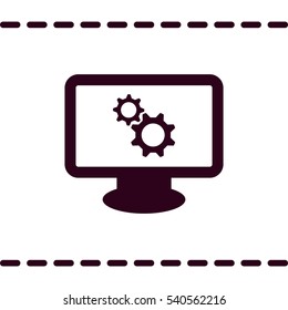 gear Icon, flat design style