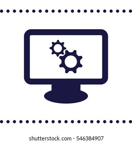 gear Icon, flat design style