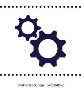 gear Icon, flat design style