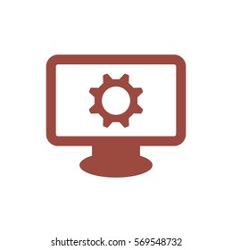 gear Icon, flat design style