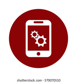 gear Icon, flat design style