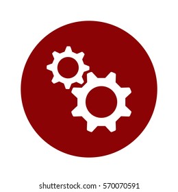 gear Icon, flat design style