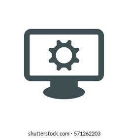 gear Icon, flat design style