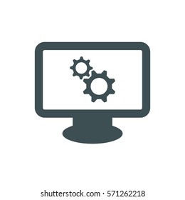 gear Icon, flat design style