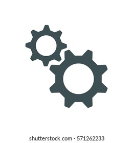 gear Icon, flat design style