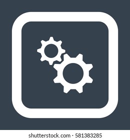 gear Icon, flat design style