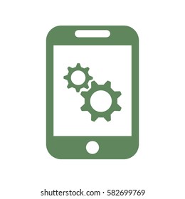 gear Icon, flat design style