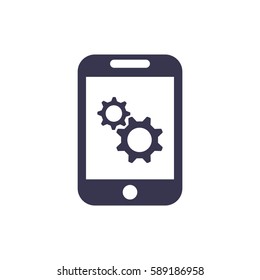 gear Icon, flat design style