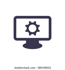 gear Icon, flat design style