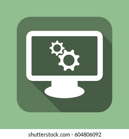 gear Icon, flat design style