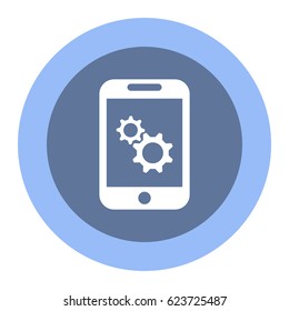 gear Icon, flat design style