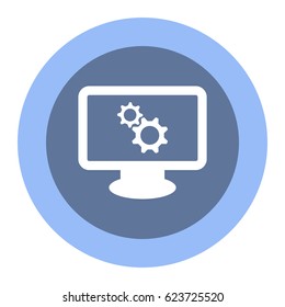 gear Icon, flat design style