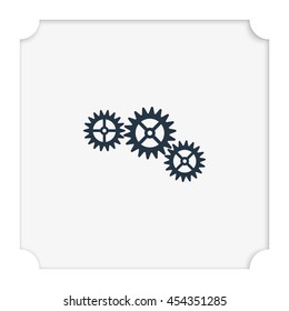 Gear icon. Flat illustration.