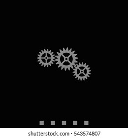 Gear icon. Flat illustration.