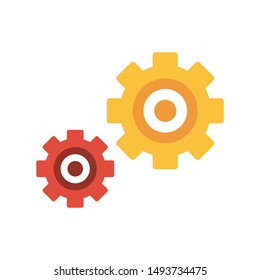 gear icon in flat style isolated. Vector Symbol illustration