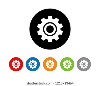 Gear icon Flat symbol vector