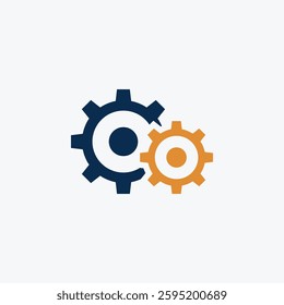 Gear icon flat vector illustration