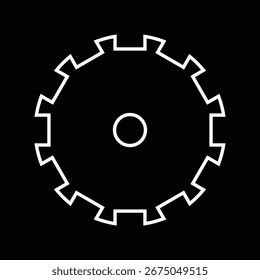 gear icon, flat vector illustration.