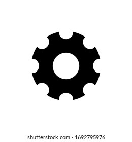 Gear icon with glyph style. Setting and Maintenance symbols vector isolated. can used for website, logo and mobile apps.