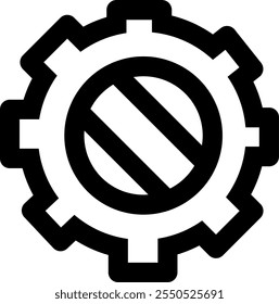 Zahnradsymbol für Grafikdesign