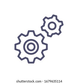 Icono de engranaje para proyectos de diseño gráfico