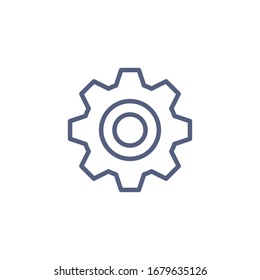 Icono de engranaje para proyectos de diseño gráfico