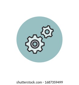 Gear Icon for Graphic Design Projects