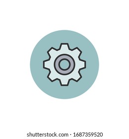 Gear Icon for Graphic Design Projects