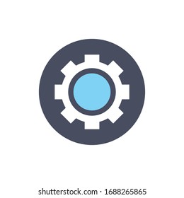 Icono de engranaje para proyectos de diseño gráfico