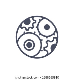 Zahnradsymbol für Grafikdesign-Projekte