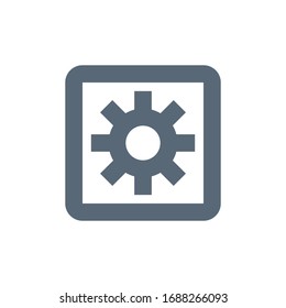 Icono de engranaje para proyectos de diseño gráfico