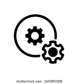 Zahnradsymbol für Grafikdesign-Projekte