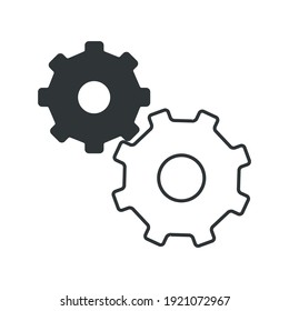 Gear icon for graphic design projects