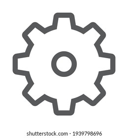 Icono de engranaje para proyectos de diseño gráfico