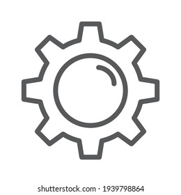 Icono de engranaje para proyectos de diseño gráfico