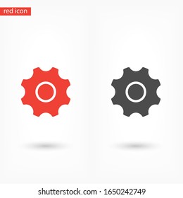 Icono del engranaje. medio del engranaje. Estilo de trabajo de visualización de gráficos vectoriales. gráficos vectoriales de engranajes recortados. para su sitio 10 pasos