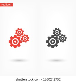 Gear icon. gear half. Vector graphics display work style. clipped gear vector graphics. for your site 10 eps