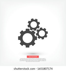 Gear icon. gear half. Vector graphics display work style. clipped gear vector graphics. for your site 10 eps