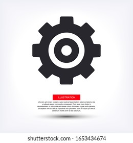 Gear icon. gear half. Vector graphics display work style. clipped gear vector graphics. for your site 10 eps