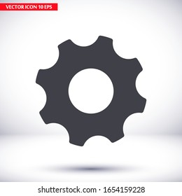 Gear icon. gear half. Vector graphics display work style. clipped gear vector graphics. for your site 10 eps