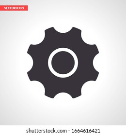 Gear icon. gear half. Vector graphics display work style. clipped gear vector graphics. for your site 10 eps