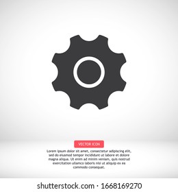 Gear icon. gear half. Vector graphics display work style. clipped gear vector graphics. for your site 10 eps