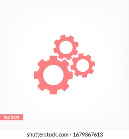 Gear icon. gear half. Vector graphics display work style. clipped gear vector graphics. for your site 10 eps