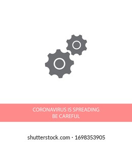 Gear icon. gear half. Vector graphics display work style. clipped gear vector graphics. for your site 10 eps