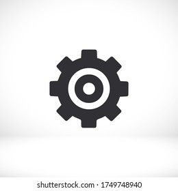 Zahnradsymbol. Ganghalterung. Vektorgrafiken zeigen den Arbeitsstil an. Vektorgrafiken mit Beschneidung. für Ihre Website 10 eps