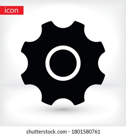 Gear icon. gear half. Vector graphics display work style. clipped gear vector graphics. for your site 10 eps