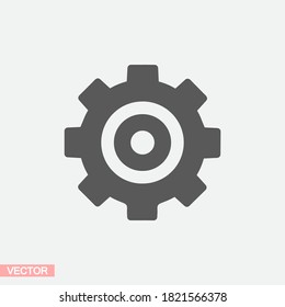 Gear icon. gear half. Vector graphics display work style. clipped gear vector graphics. for your site 10 eps