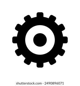 Zahnradsymbol auf dem Hintergrund dargestellt
