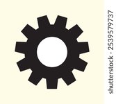  Gear icon illustration. Gear or Cogwheel icon vector. Setting icon vector. Gear or Cogwheel silhouette.